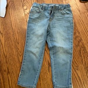 Girls super skinny crop lace jeans